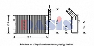 AKS DASIS 069000n -  Теплообменник, отопление салона